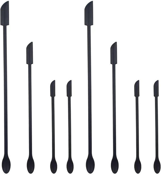 8 Pieces Mini Silicone Spatula Set, Small Rubber Spatula for Makeup, Thin Jar Scraper for Kitchen