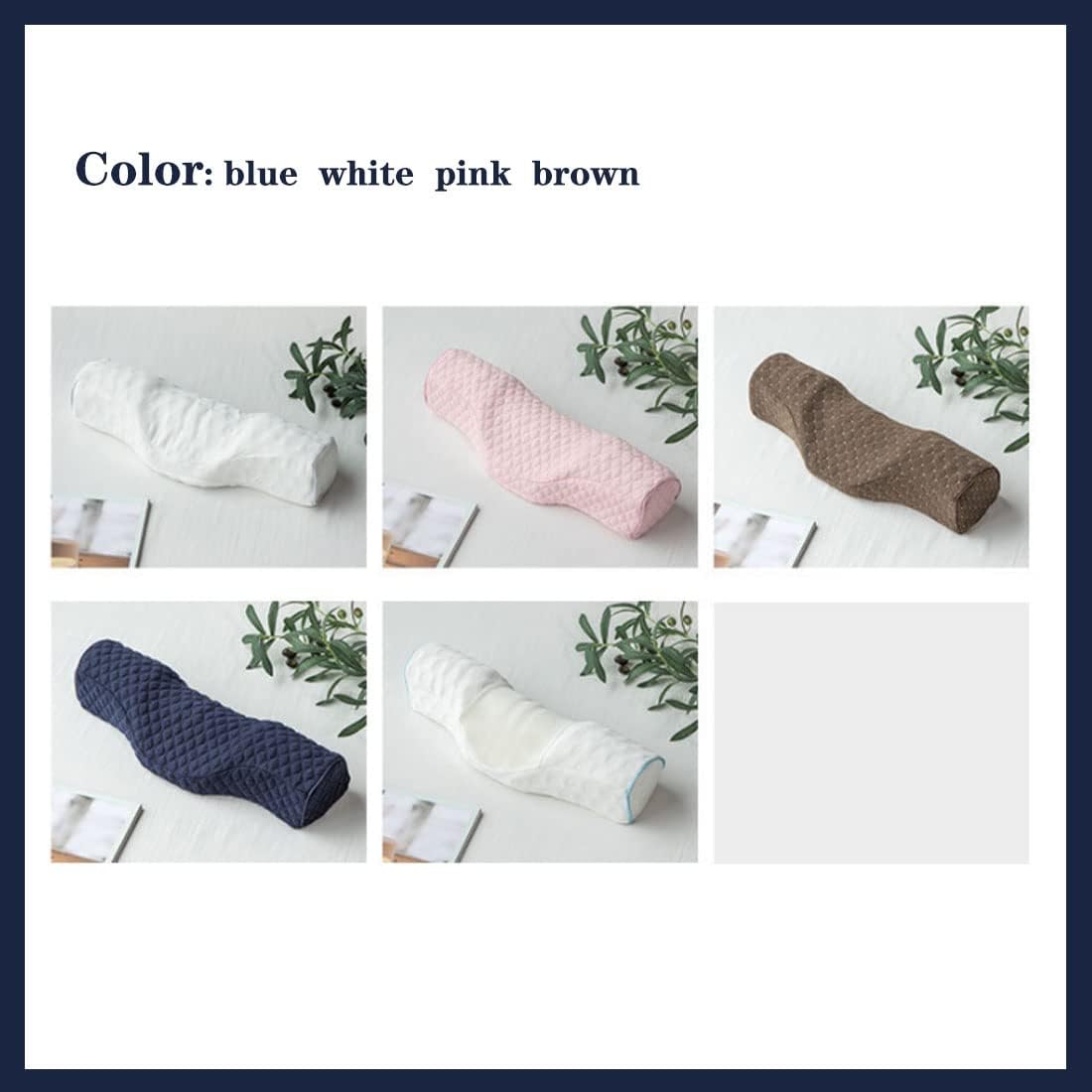 Cervical Neck Pillow for Pain Relief Sleeping, Neck roll Pillow Memory Foam for Stiff Neck Pain Relief ，Travel Bolster Pillow for Bed for Side Sleepers Back Sleeper. (White)