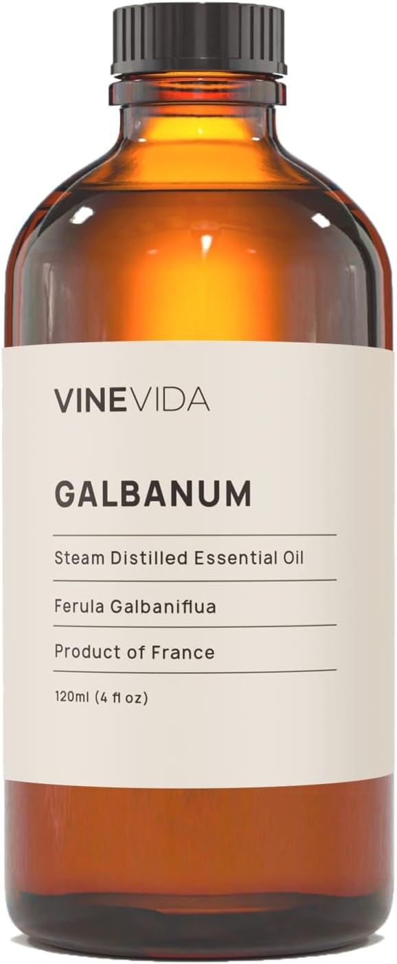 VINEVIDA Galbanum Essential Oil 4 oz - Undiluted - DIY Candle Scents - Bulk for Soap Making