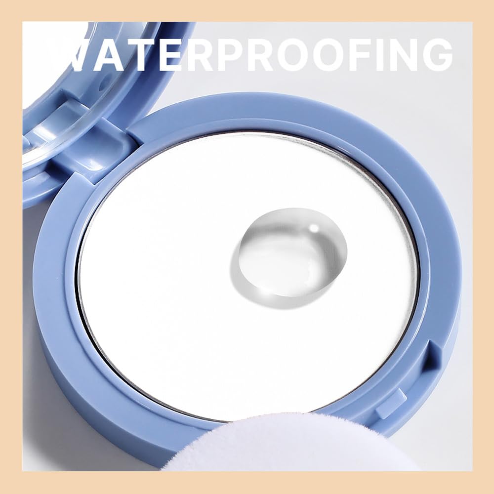 Oil Control Matte Perfection Face Powder Compact For Women, Matte Smooth Flawless Setting Powder Makeup, Polvo Compacto De Maquillaje, Waterproof Long Lasting, 0.35Oz, (23AD White, 1)