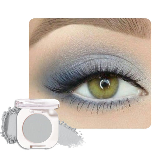 Grey Single Matte Eyeshadow Makeup, Neutral Powde Eye Shadow for Older Women, Smoky Gray Grey Dusty Blue Matte Singles Eyeshadow Palette Pigmented Waterproof,Girls Monochrome Eyeshadows Gift 28