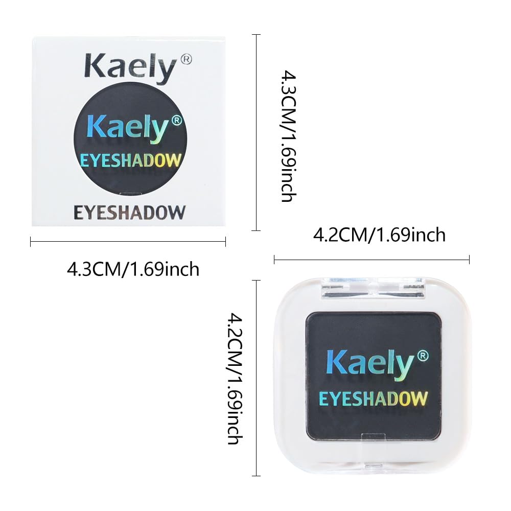 evpct Matte Black Single Eye Shadow Palette Makeup for Older Women, Black Cream Eye shadow Palette Single for Older Women Matte, High Pigment Waterproof Monochrome Mini Eyeshadow, sombra de ojos