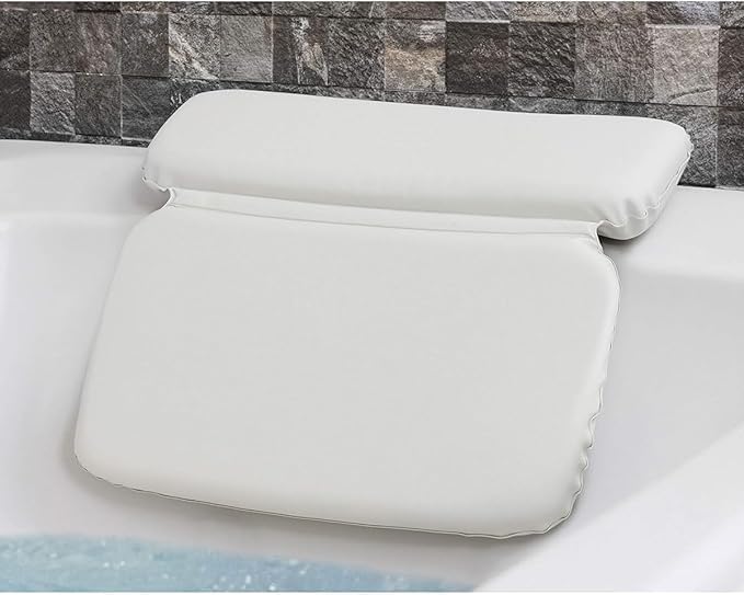 Epica Bathtub Pillow | Luxury Bath Accessories for Women & Men, Bath Decor | Non-Slip Waterproof Cushion with Strong Suction Cups, Headrest Pillow, Hot Tub Pillow, Spa Bath Cushion, Rectangle