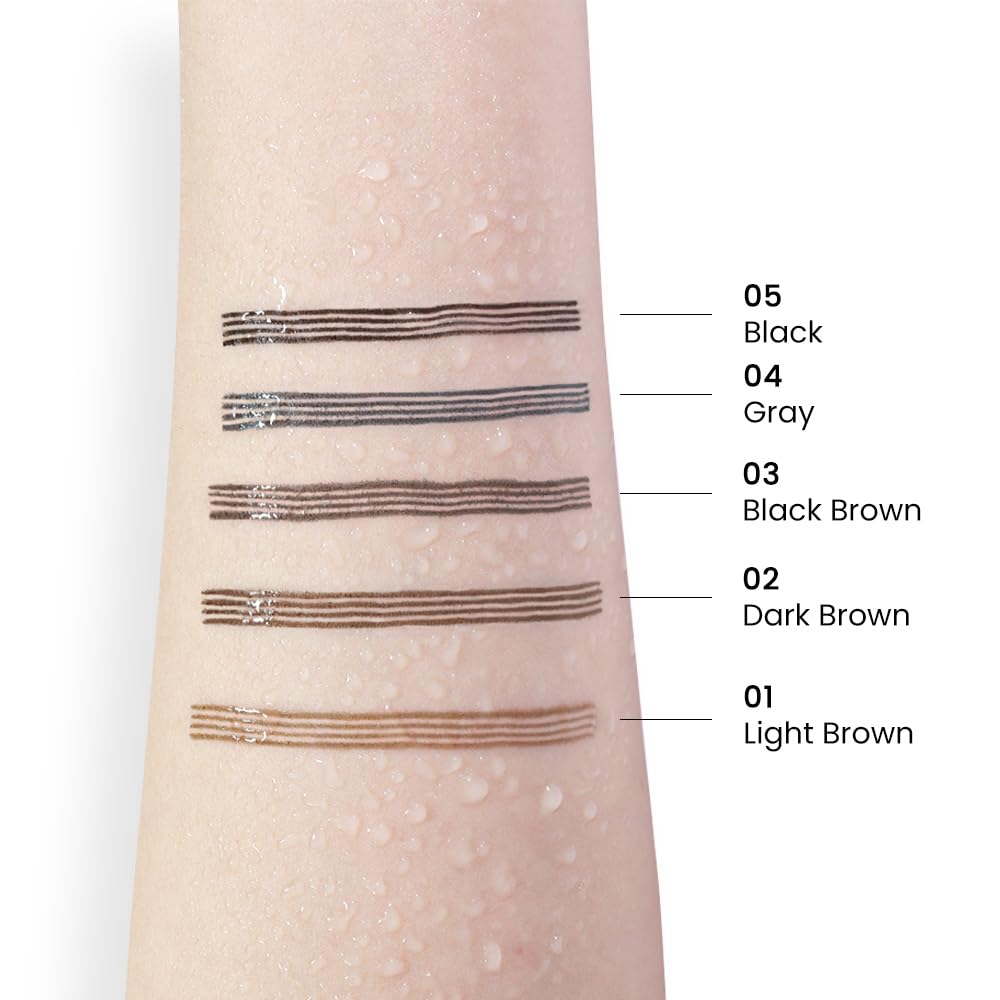 Kaely Eyebrow Pencils for Women, 4 Tip Magical Precise Waterproof Brow Pen, Microblading Eyebrow Contouring Pen, lapiz de cejas 3d Eye Brow Gel, 24h Smudge Proof,01 Light Brown