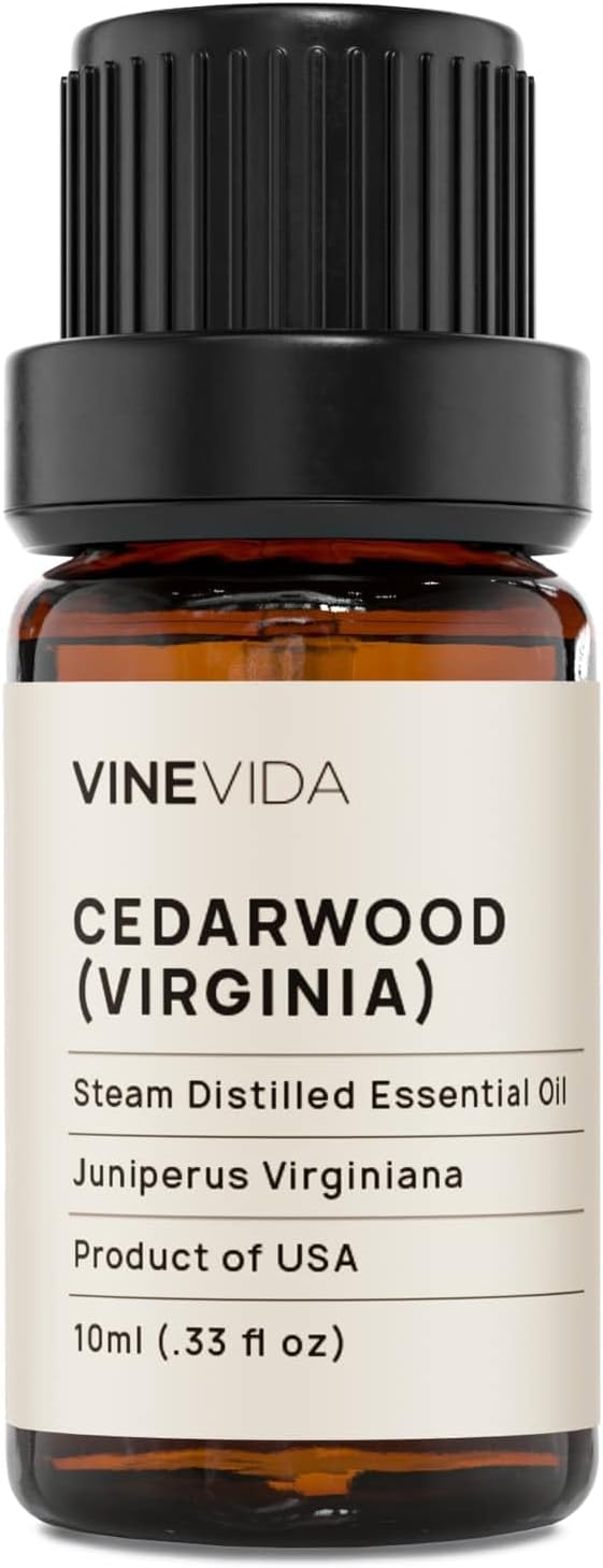 VINEVIDA Cedarwood (Virginia) Essential Oil - Undiluted - DIY Candle Scents - 10 mL