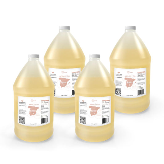 Nature Packaged Apricot Kernel Oil - Direct from Spain and Turkey - 100% Pure Carrier Oil for Hair, Face, and Skin - Cold-Pressed Carrier Oils (4 Gallons)