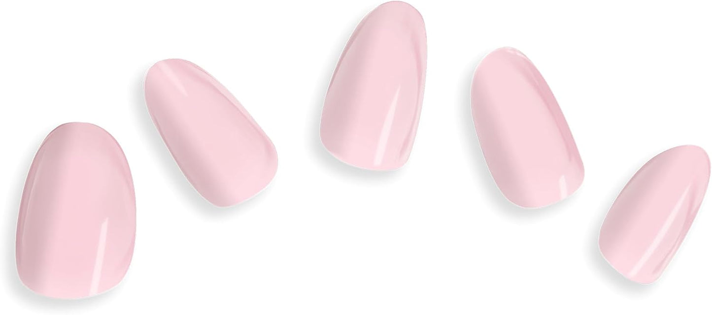 Semi Cured Gel Nail Strips - Minimalist Ombre Nail Polish Wraps, Works with Any UV Lamp - Long Lasting Easy Salon Manicure - 24pcs with 2 Prep Pads, Nail File & Cuticle Stick(High Maintenance)