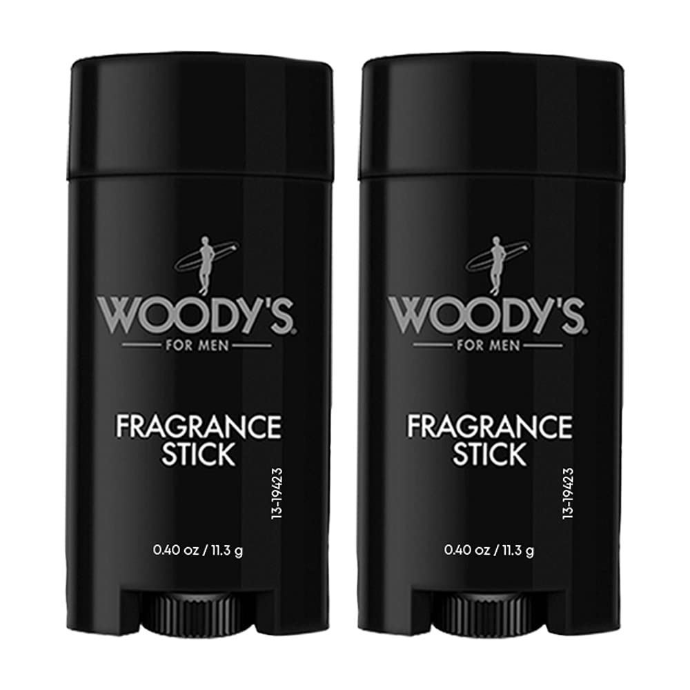 Woody's Fragrance Stick, Solid Perfume for Men, 0.5 Ounce, 2-Pack