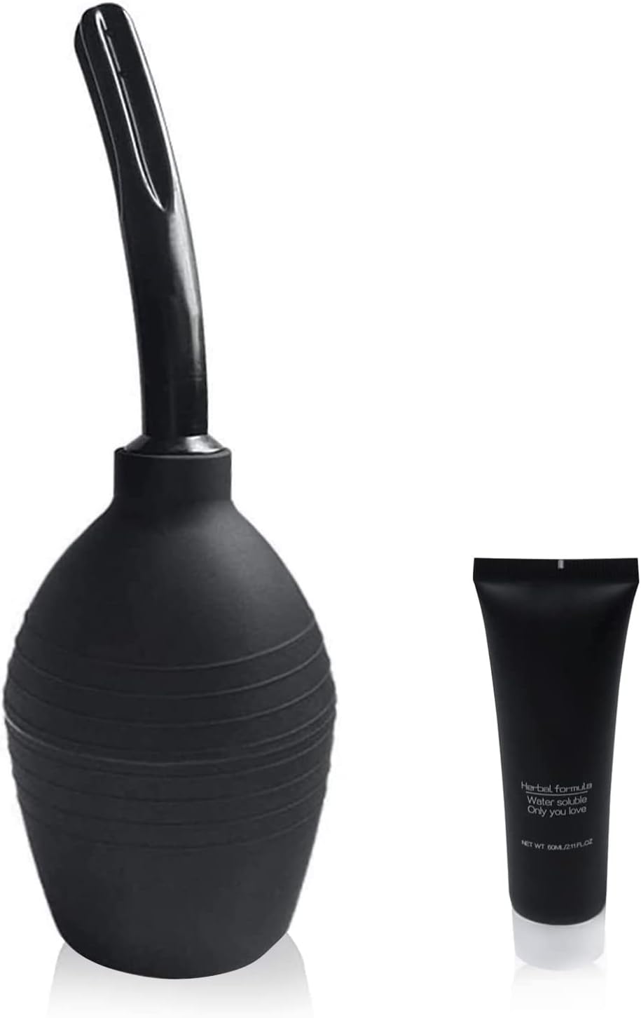 Abyclean Anal Douche Enema Bulb Kit Vaginal Douche Enema Cleaner for Women’s or Man’s Health (500ml Black)