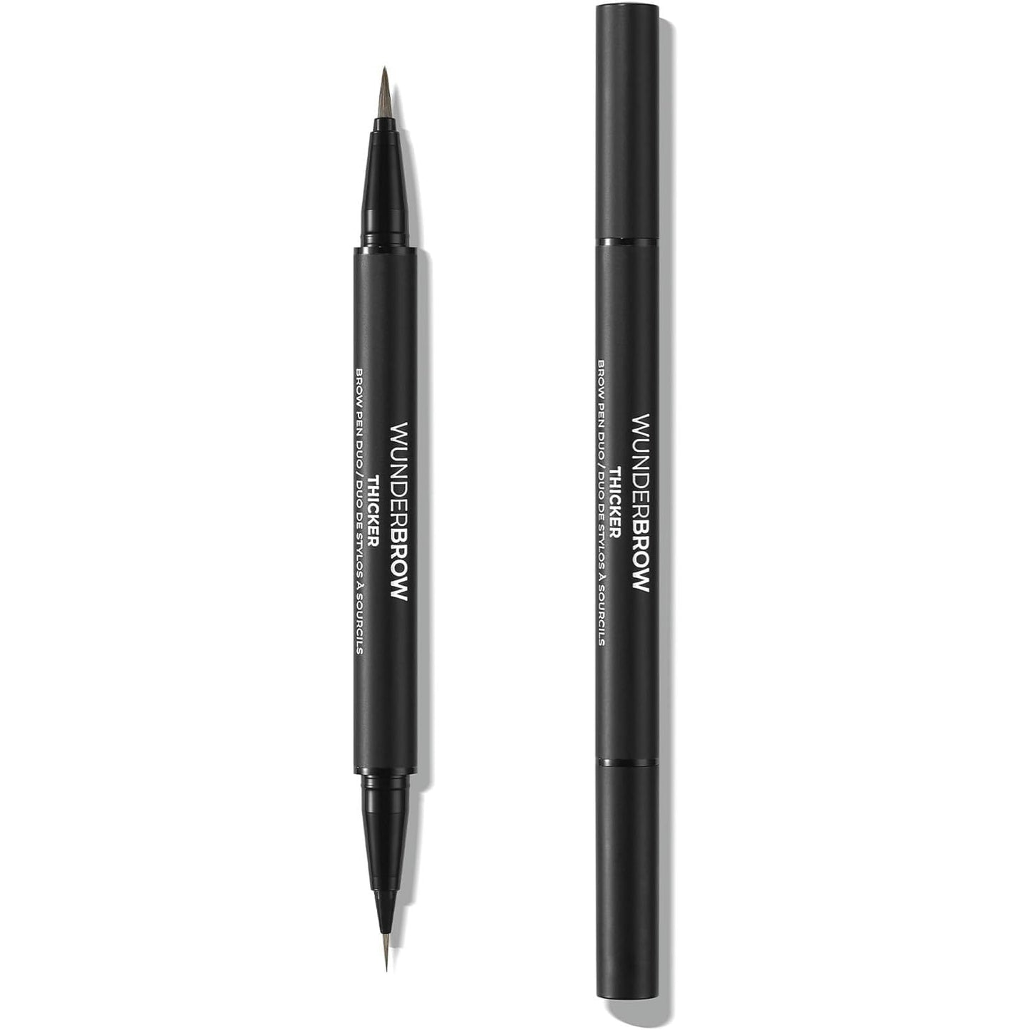 WUNDERBROW Thicker Brow Pen Duo, Dual Ended Pen, Vegan & Cruelty Free (Black/Brown)