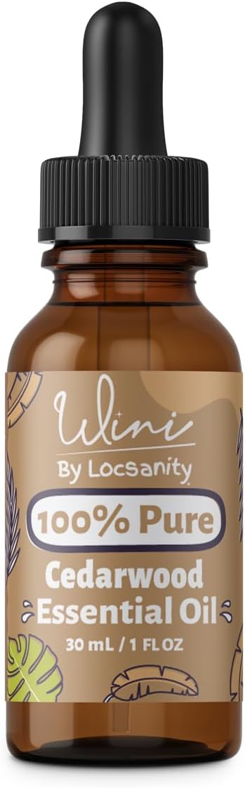 WINI by Locsanity Cedarwood Essential Oil with Glass Dropper | 100% Pure and Natural Cedarwood Diffuser Oil | Premium Grade Essential Oils for Skin Care, Aromatherapy, Hair & Scalp, Massage | 30ml