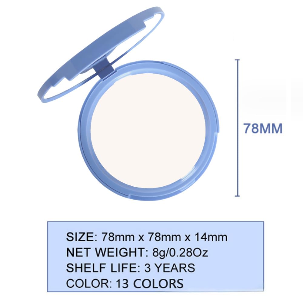 Oil Control Matte Perfection Face Powder Compact For Women, Matte Smooth Flawless Setting Powder Makeup, Polvo Compacto De Maquillaje, Waterproof Long Lasting, 0.35Oz, (23AD White, 1)
