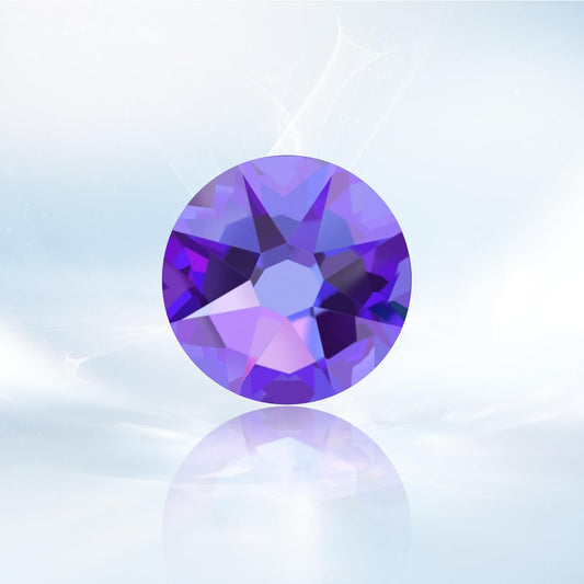 Novani Purple Velvet Rhinestones 1440pcs Flat Back Round Rhinestone Style 2088 Sparkly Crystal Gemstones for Nail Art and Crafting SS20,4.6-4.8mm