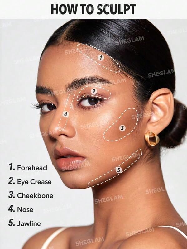 SHEGLAM Snatch 'n' Define Cream Contour Stick Long Lasting Highly Pigmented Sweat Proof Face Bronzer Makeup - Camel Suede