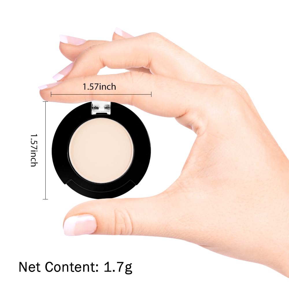 Single Matte Eyeshadow Makeup Palette, Neutral Beige Nude Eyeshadows Singles, Monochrome Eye Shadow Palette Makeup for Women, de sombras de ojos, Highly Pigmented Daily Evening Girls Eyeshadow