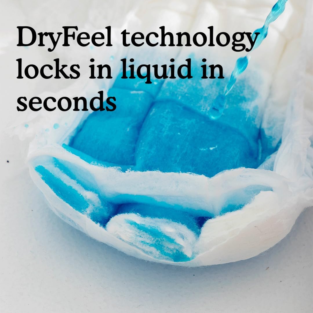 Because Adult Incontinence Underwear for Sensitive Skin - Women - Premium Overnight Disposable Briefs, Anti Odor - White, Large - Absorbs 6 Cups - 56 Count (4 Packs of 14)