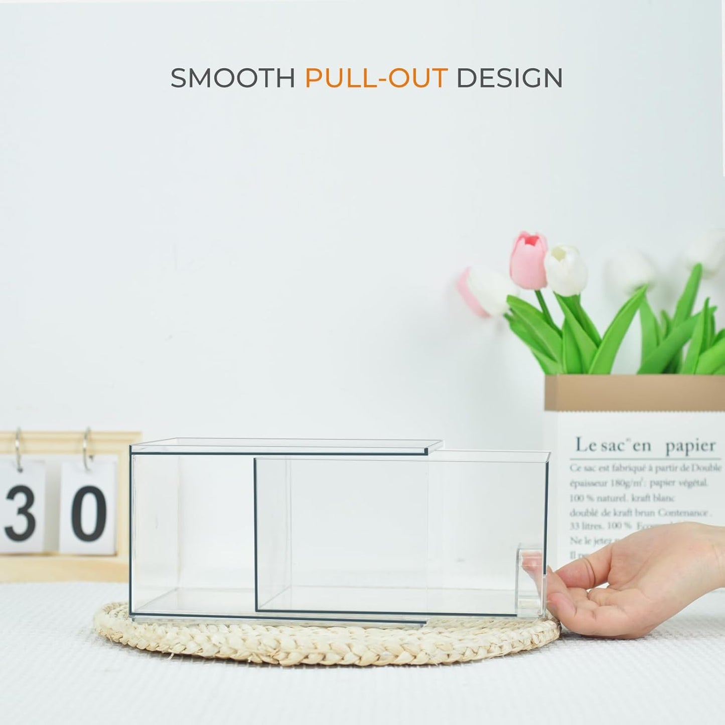 2 Pack Laundry Room Organization Storage Drawers with Labels, Clear Stackable Dryer Sheet Holder and Pod Containers, Detergent Dispenser for Laundry Room Organizing and Decor