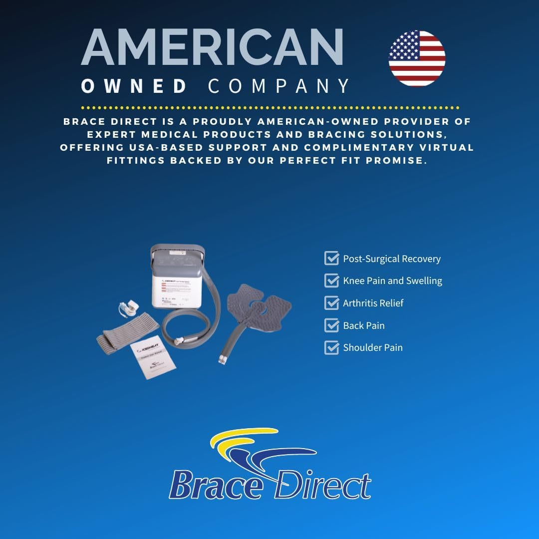 Digital IcedHeat Hot and Cold Therapy Machine with Universal Pad - Circulating Cryotherapy System for Knee, Shoulder, Back, Arthritis, and Post-Surgery Recovery by Brace Direct