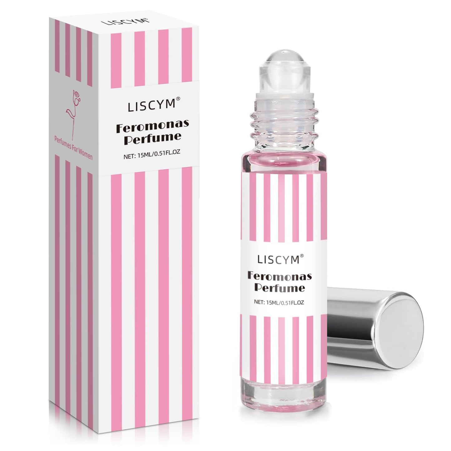 Feromonas Perfumes for Women, 15 ml Travel Size Fragrance Oil to Attract Men, Long-Lasting, Roll-On