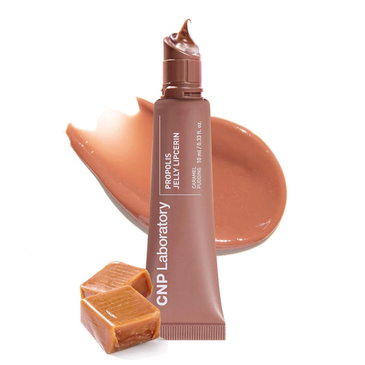 CNP Propolis Jelly Tinted Lipcerin™ - 03 Caramel Pudding, Hydrating Lip Balm & Gloss with Manuka Honey + Hyaluronic Acid, Korean Skincare, 0.3 fl.oz.
