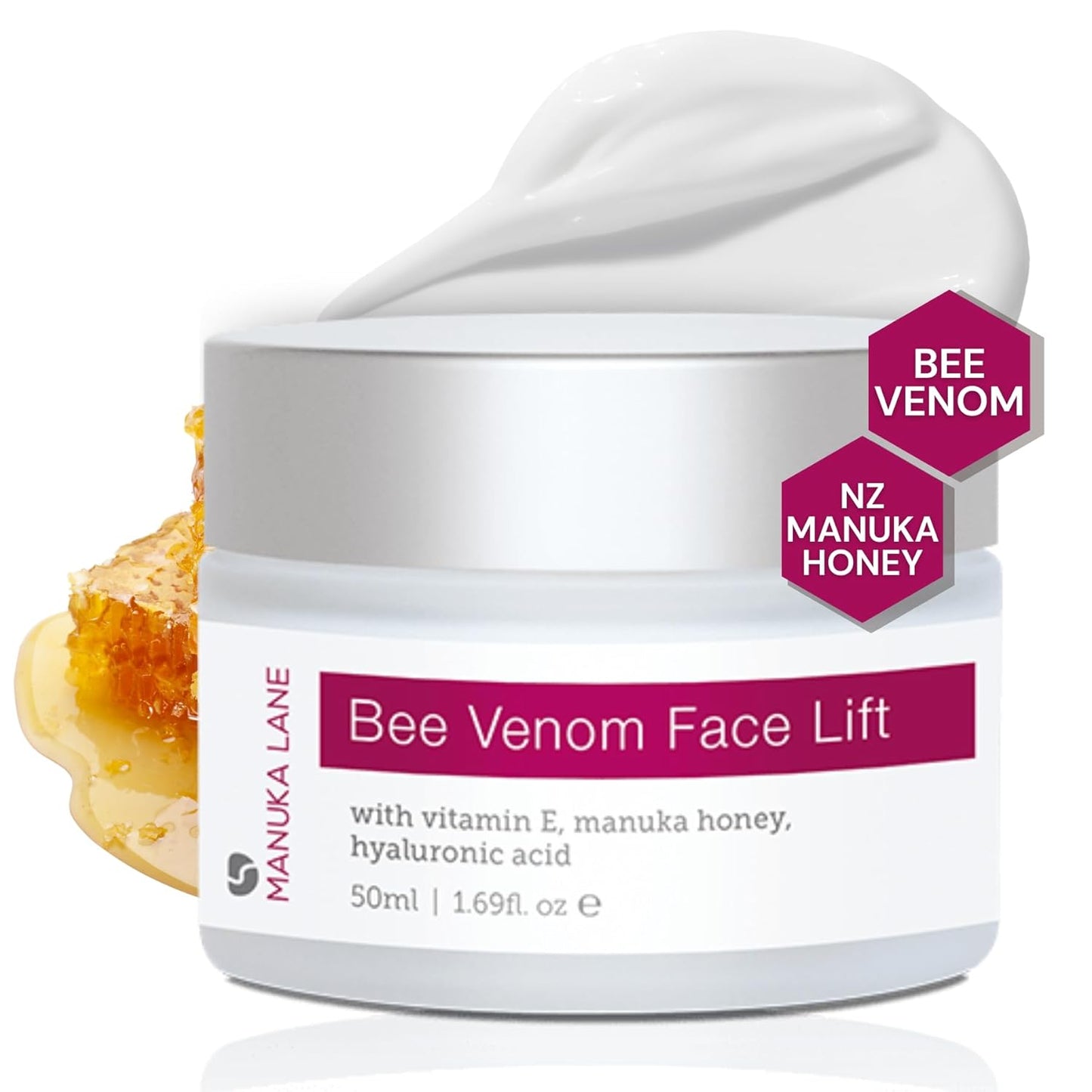 Natural Bee Venom Face Lift Treatment Cream with Active Manuka Honey, Shea, Cocoa Butter, and Jojoba – Nature’s Most Powerful Solution!