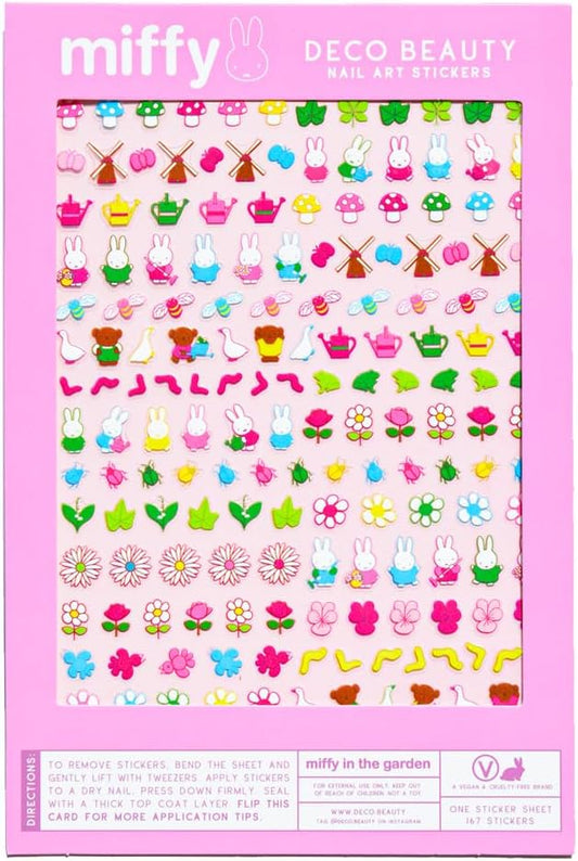 Miffy in the Garden Nail Stickers - Lightweight & Easy-to-Apply Nail Art with Trendy Designs - Durable & Long-Lasting Nail Stickers for Women, Ideal for DIY Manicures & Salon-Quality Nails