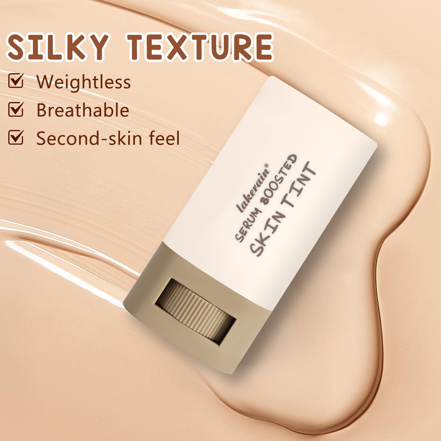 2PCS Foundation Stick Beauty Balm Serum Boosted Skin Tint, Solid Tinted Moisturizing Serum Contour Stick, Natural Fit, Moisturizing ＆ Concealing Foundation Sticks (#05)