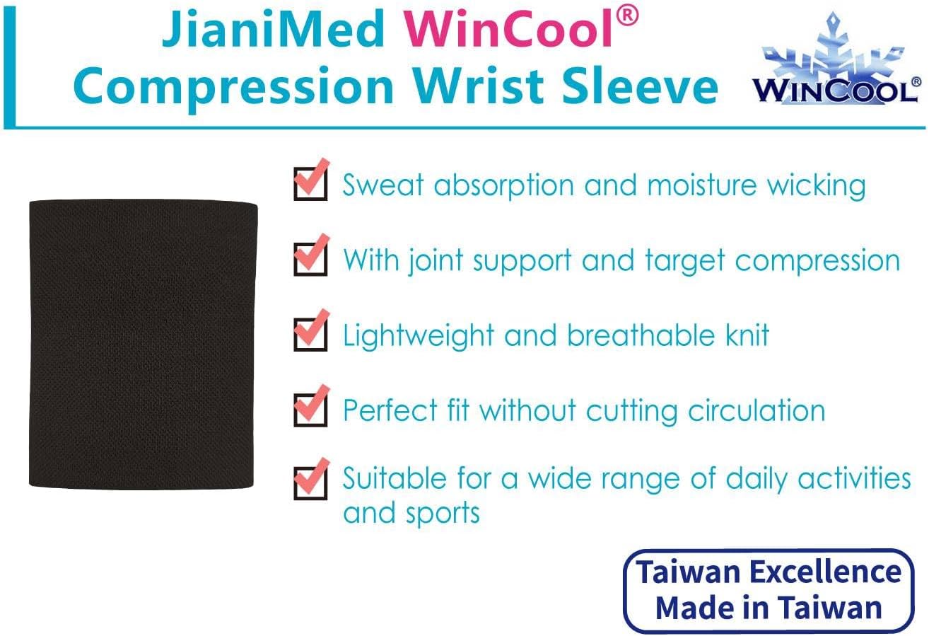 WinCool® Compression Wrist Sleeve–Lightweight, Cooling Yarn, Moisture-Wicking, Wrist Support, Pain Relief, Daily Use, Taiwan Excellence S/M