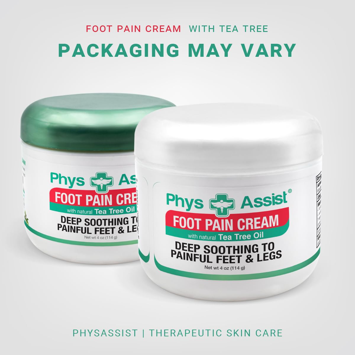 PhysAssist Soothing Foot Cream to Feet and Legs. 4 oz Jar
