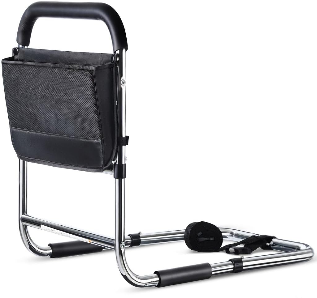 Medical king Bed Assist Rail Without Legs Bed Assist Rails for Seniors ASTM Approved Bed Assist bar with Storage Pocket Easy to get in or Out of Bed Safely with Floor Support