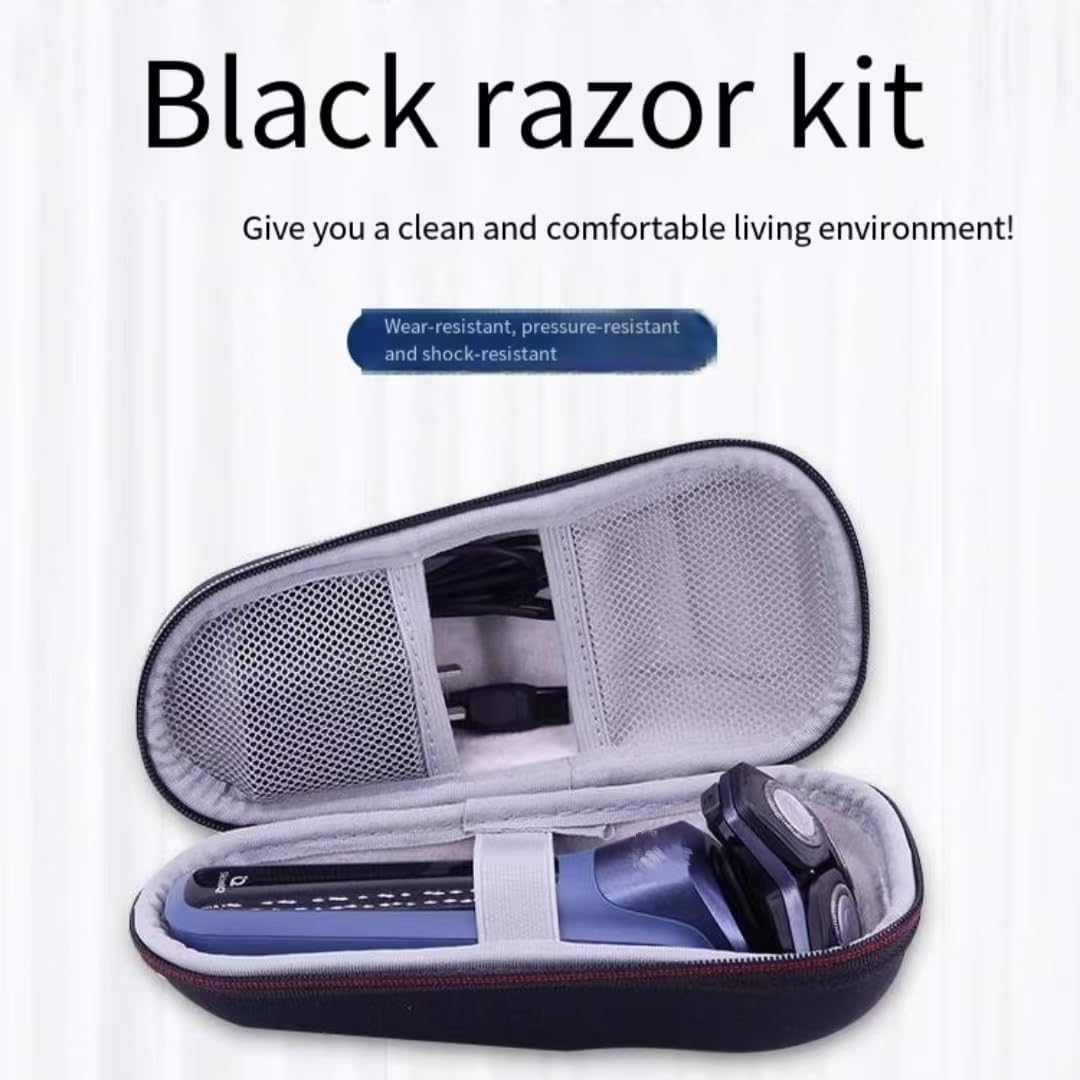 Hard Storage Case Compatible with Philips Norelco Shaver 2100 2300 3500 6800 3100 5500 5100 5300 5700 6880 7100 - Travel Carry Electric Razor Hard Case 1 Pack - Black