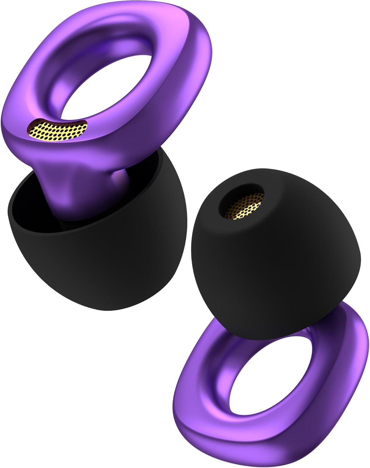 Audree Style Ear Plugs for Noise Reduction, Reusable High Fidelity Earplugs for Concerts, Musicians, Motorcycles, Study, Parent, Party, Flights & Noise Sensitivity, 18-29dB Noise Cancelling (Violet)