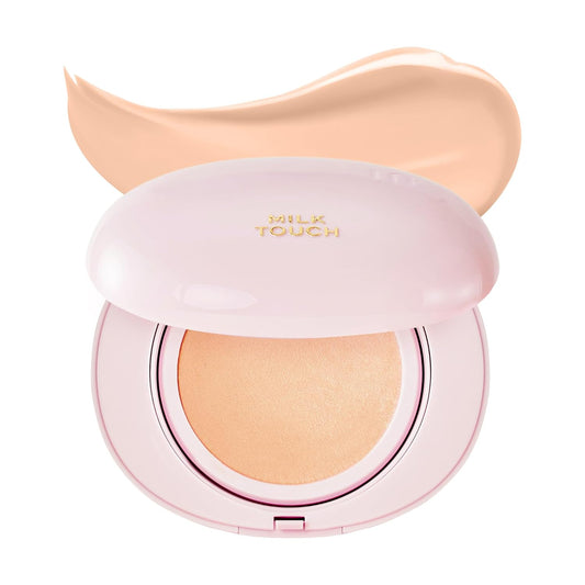 milktouch Cushion Foundation, 24H Flawless Skin, Radiant Shine, No Oxidation, Long-Lasting, Non-Creasing, 60% Hydrating Skincare Infused Korean Foundation, Valentines Gifts (21N Natural Beige)