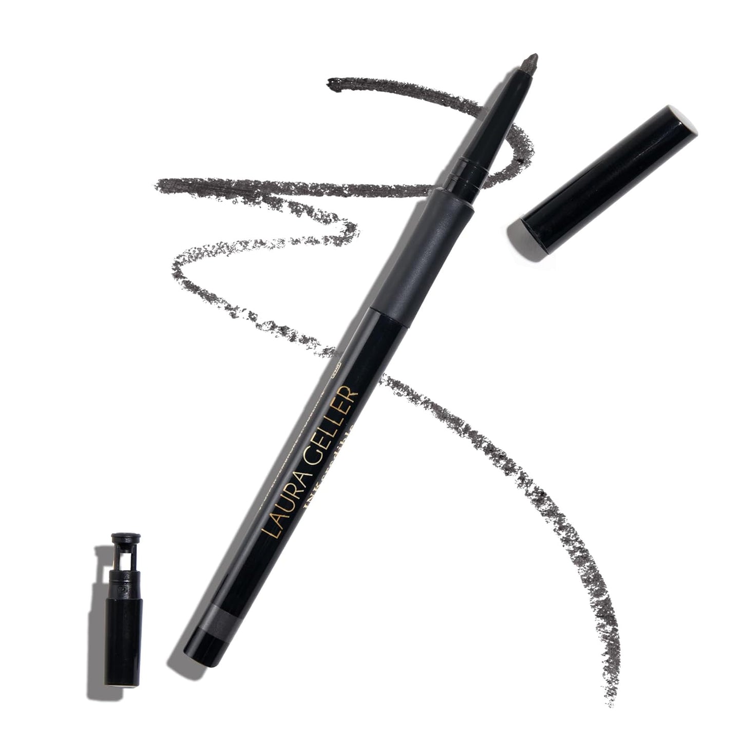 LAURA GELLER NEW YORK INKcredible Gel Eyeliner - Graphite - Waterproof Smudge-proof Eyeliner Pencil - Built in Sharpener