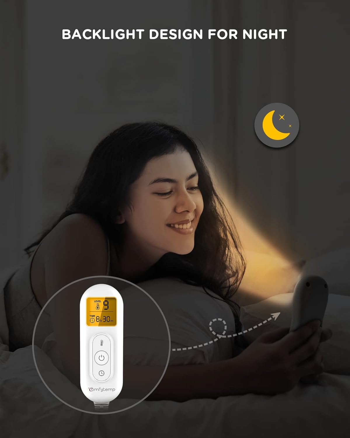 Heating Pad for Neck and Shoulders and Back, Comfytemp Weighted Electric Heat Pad for Pain Relief, 2.6lb Large Heated Wrap, 9 Heat Settings, 11 Auto-Off, Women Men Birthday Gifts Gray