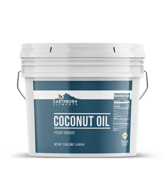 Earthborn Elements Coconut Oil 2 Gallon Bucket, Non-Hydrogenated, Food Grade, Always Pure