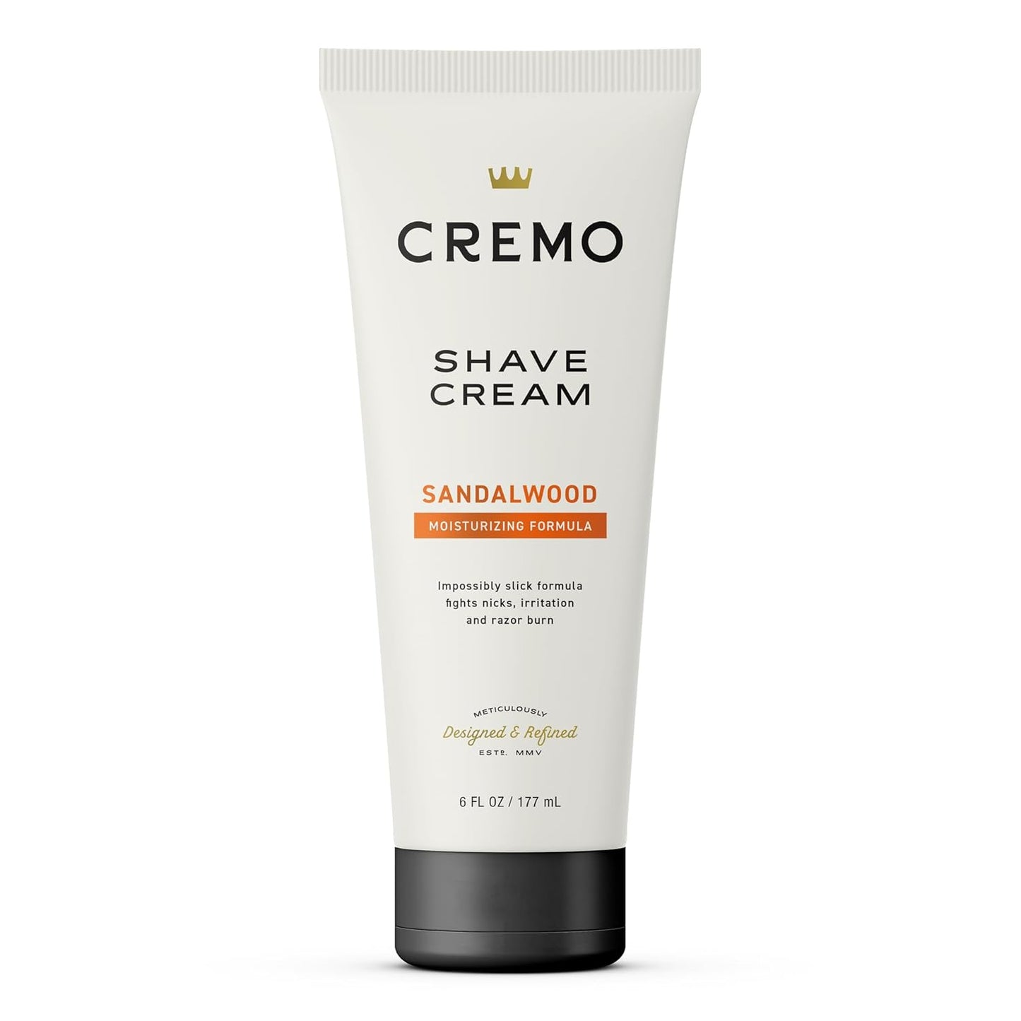 Cremo Sandalwood Shave Cream, Astonishingly Superior Ultra-Slick Shaving Cream for Men, Fights Nicks, Cuts and Razor Burn, 6 Fl Oz