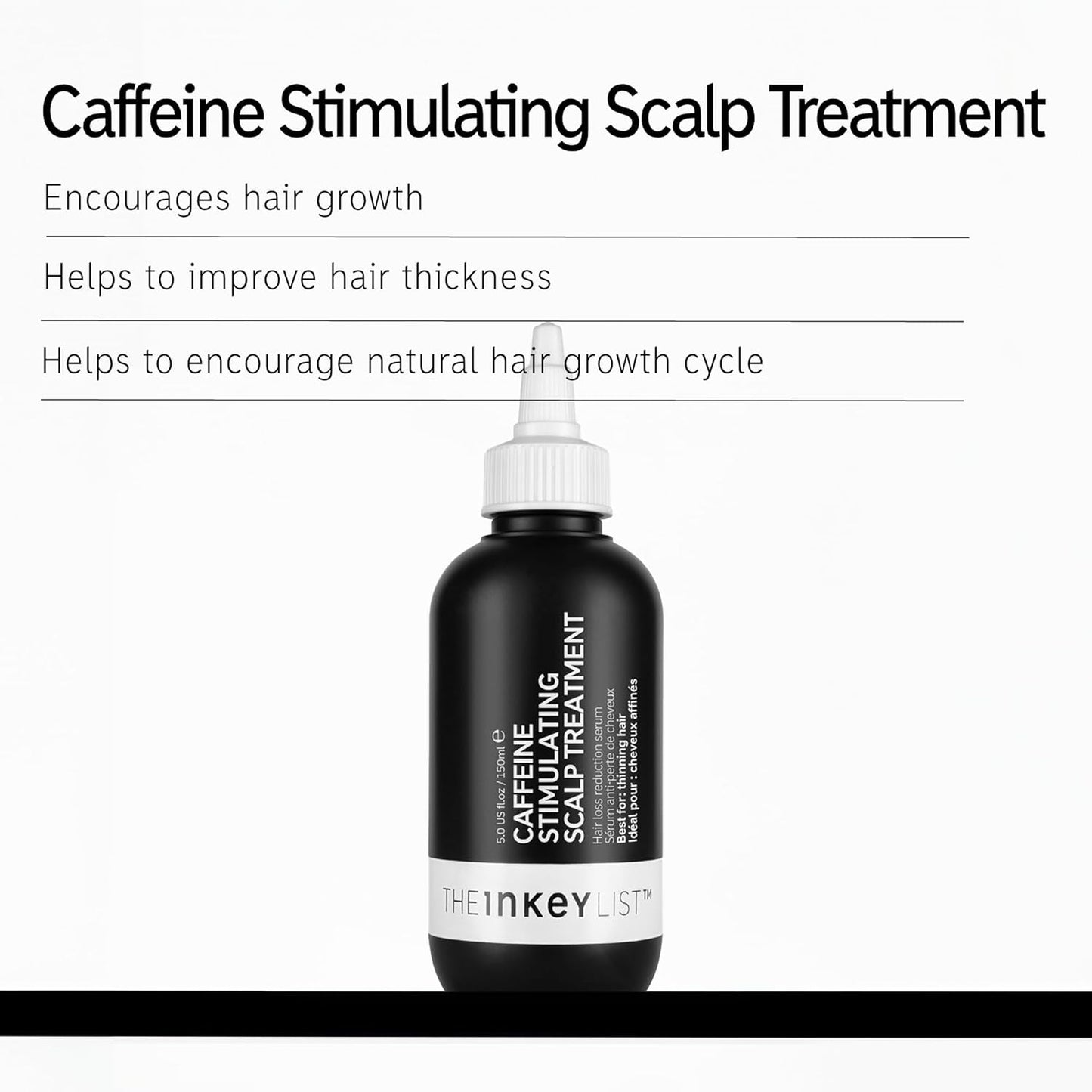 The INKEY List Caffeine Stimulating Scalp Treatment, Contains Redensyl and Caffeine to Encourage Natural Hair Growth Cycle, Leaves Hair Feeling Soft, 5.07 fl oz