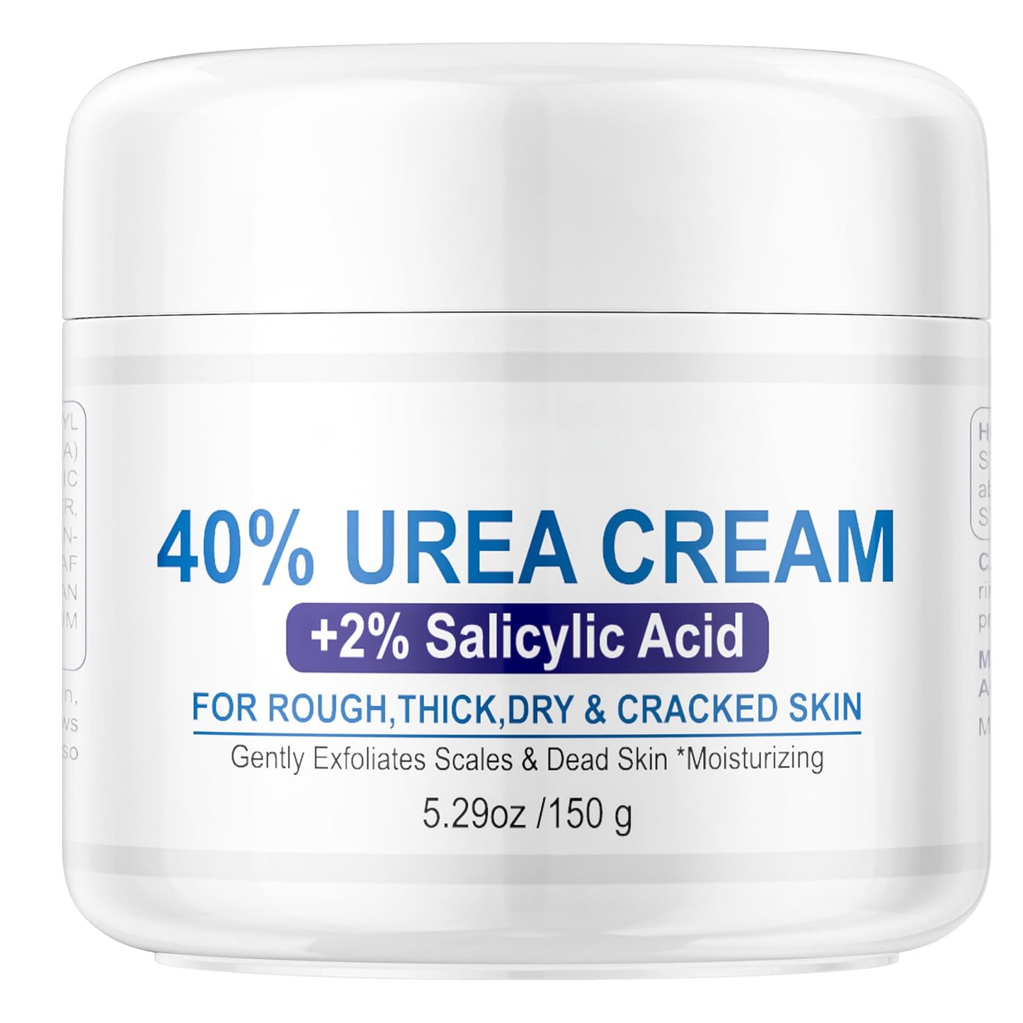 Urea Cream 40 Percent for Feet,40% Urea 2% Salicylic Acid Foot Cream,Foot Cream and Hand Cream with Cocos Nucifera Oil,Tea Tree,Aloe Vera,Vitamin E (5.29 OZ/150g)