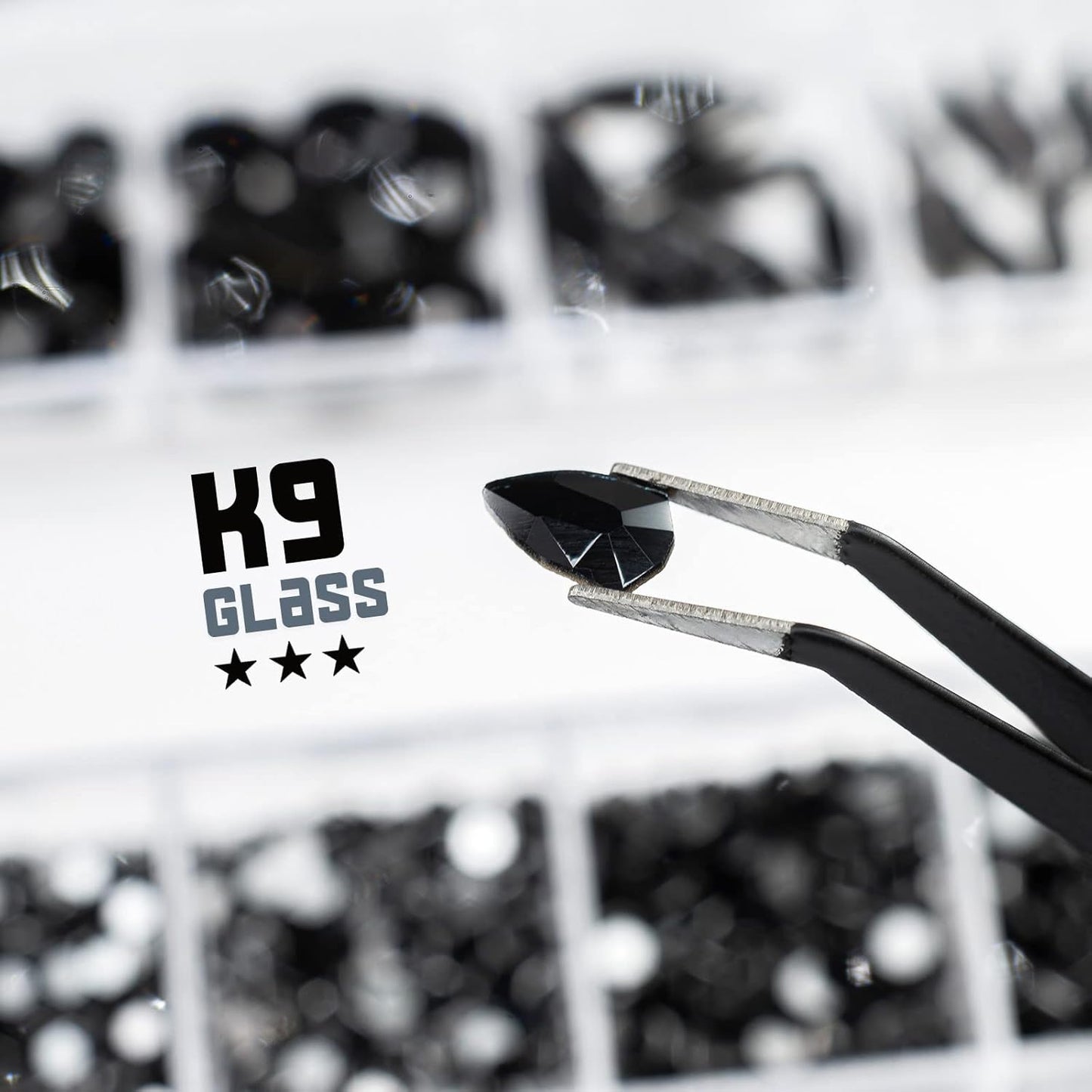 4080Pcs Black Nail Rhinestones Multi Shapes Flatback Jet Black Gems for Nails Round Beads K9 Glass Nail Crystals Stones Diamonds jewels Nail Art Supplies Charms for Nail Face Eyes Makeup Crafts