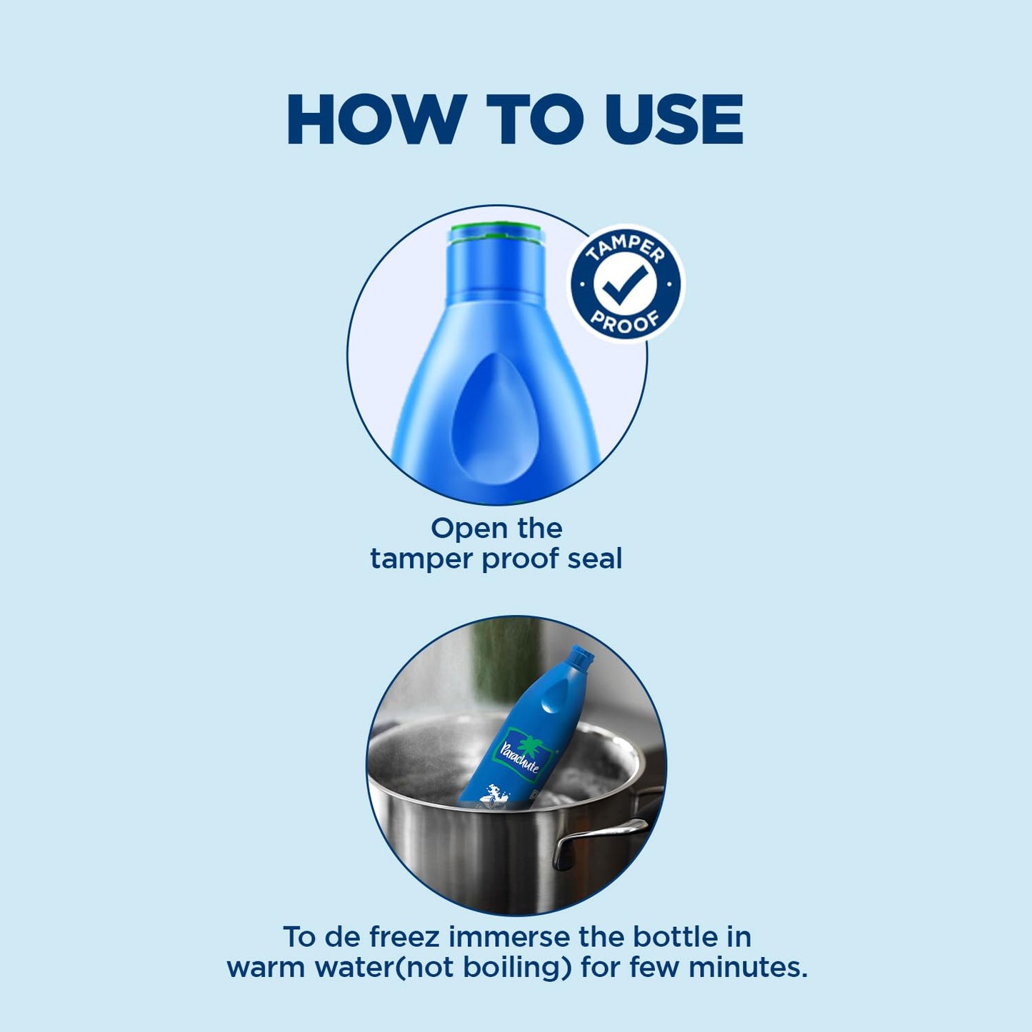 Parachute Coconut Oil| 100% Pure & Natural| Unrefined Coconut Oil| No Chemicals & Preservatives| Fresh Long Lasting Aroma| Untouched By Hands| 15 Fl Oz + 6 Fl Oz Bottle