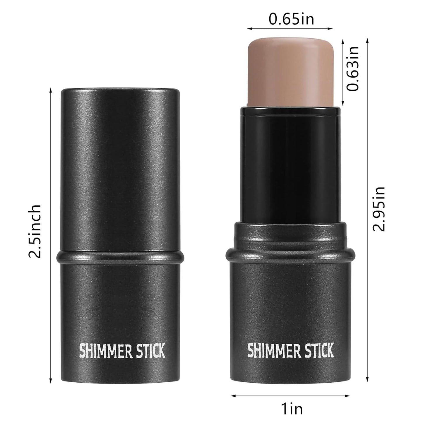 Boobeen Highlighter Makeup Stick Highlighter Bronzer Stick Glow Face Illuminator Highlight Contouring Sticks Waterproof Long-lasting