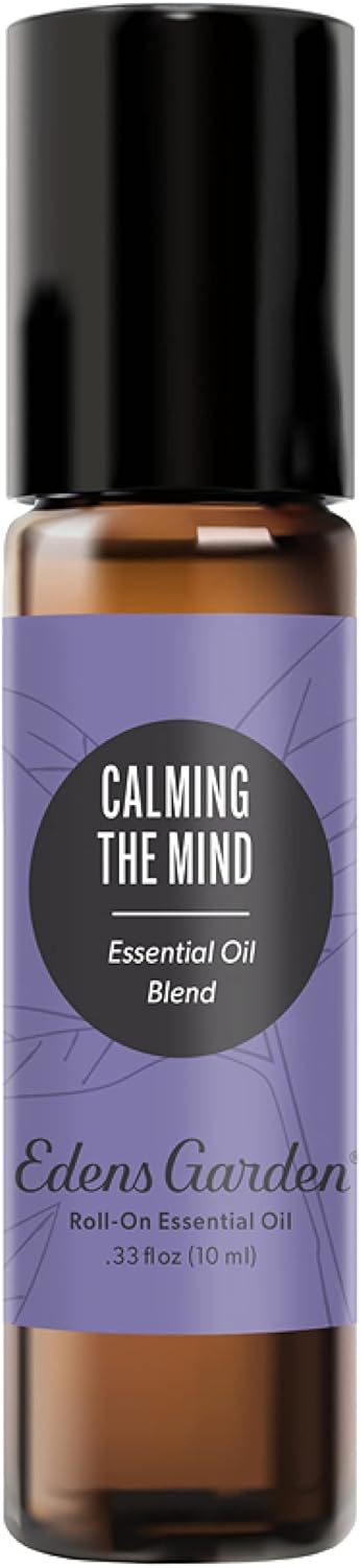 Edens Garden Calming The Mind Essential Oil Roll-On Blend- 100% Pure Premium Grade, Natural, Therapeutic, Aromatherapy, Kid & Skin Safe, The Best for Comfort, Tension Pre-Diluted 10 ml (.33 fl oz)