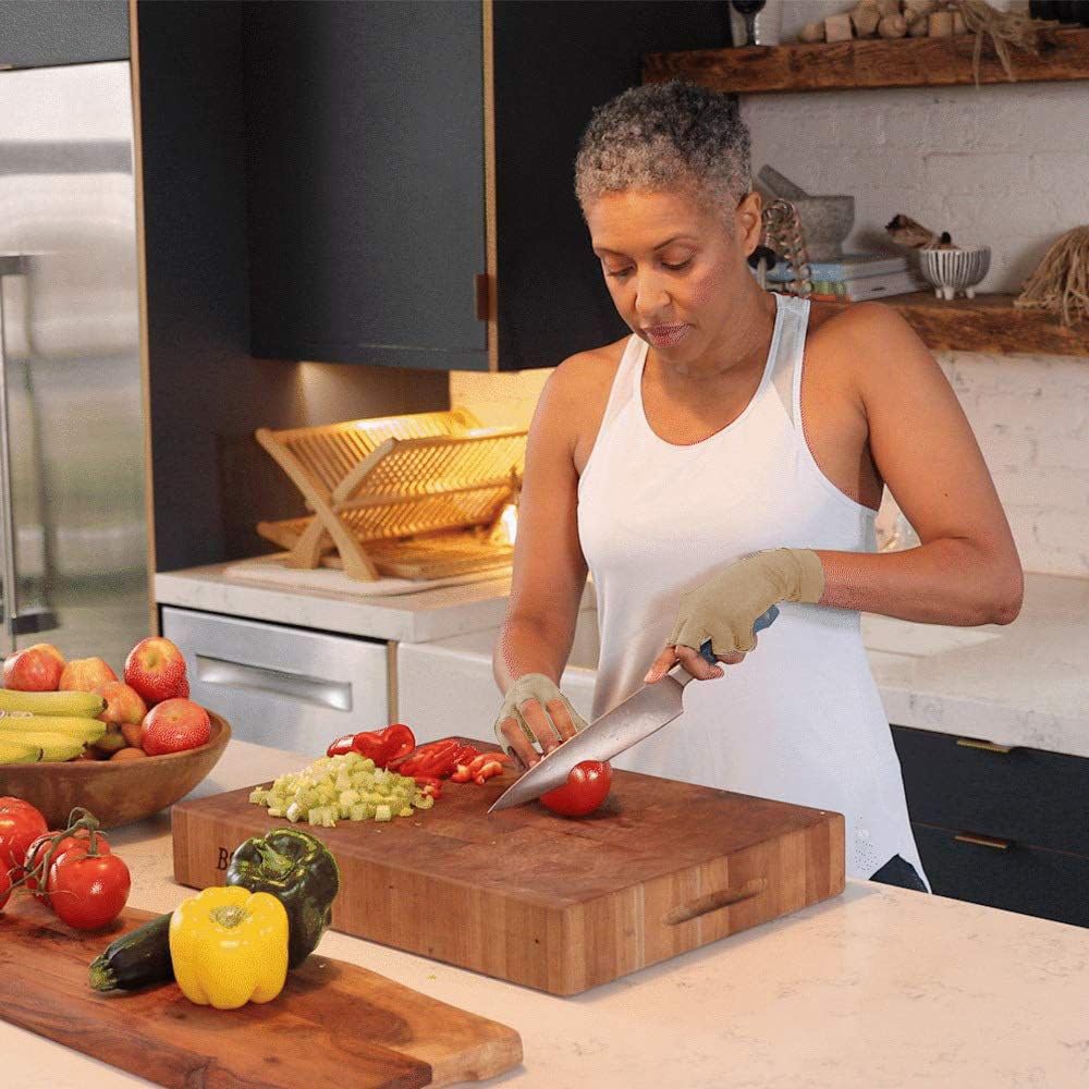 Copper Compression Arthritis Gloves | Fingerless Arthritis Carpal Tunnel Pain Relief for Men & Women | Hand Support Wrist Brace for Neuropathy, Rheumatoid, Tendonitis, Swelling, Crocheting, Typing Nude (XS)