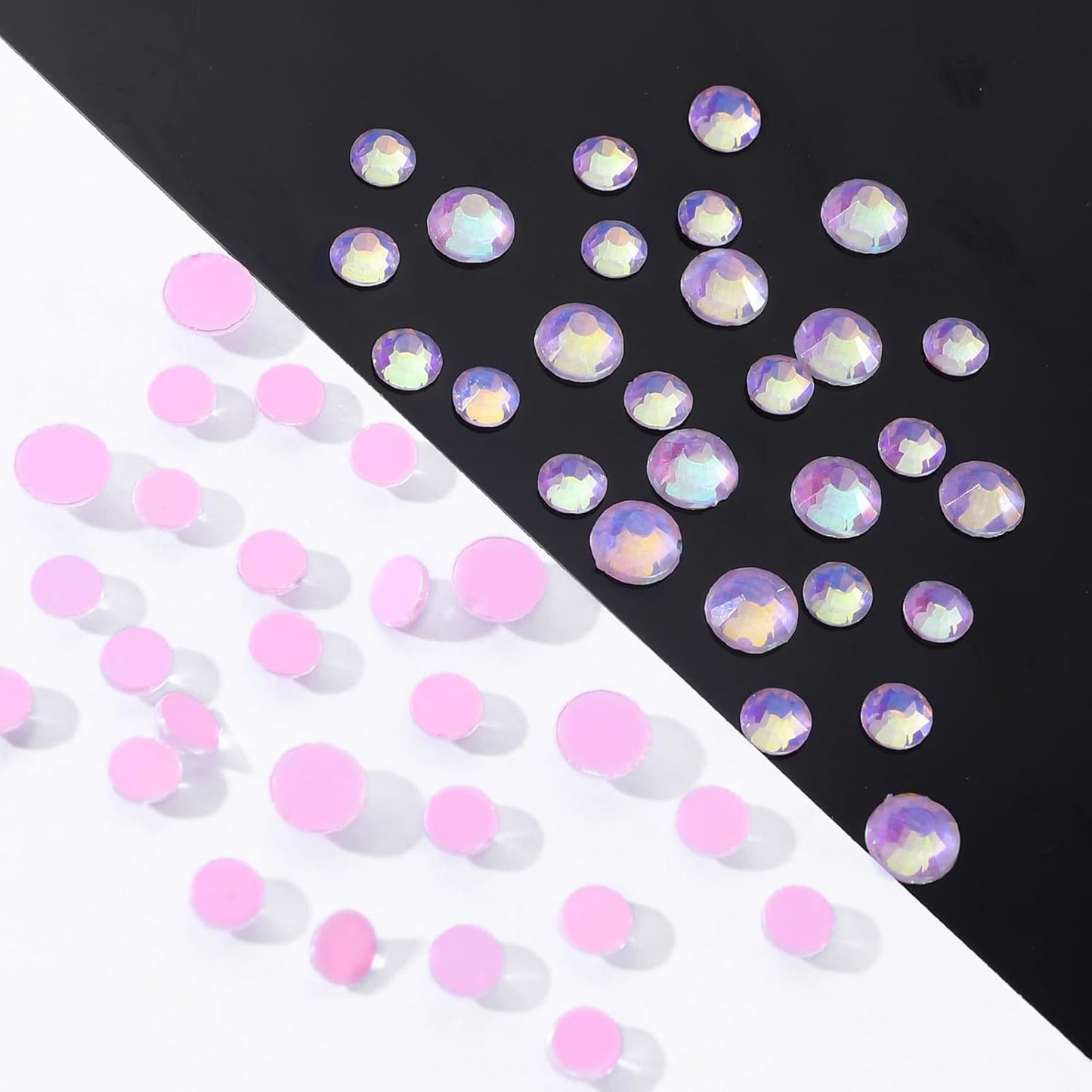 F Pink Flatback Rhinestones, Glass Rhinestones for Nail Art and Craft, Glue Fix, Loose Crystal Gemstones(F Pink, SS30, 288pcs, 6.4-6.6mm)