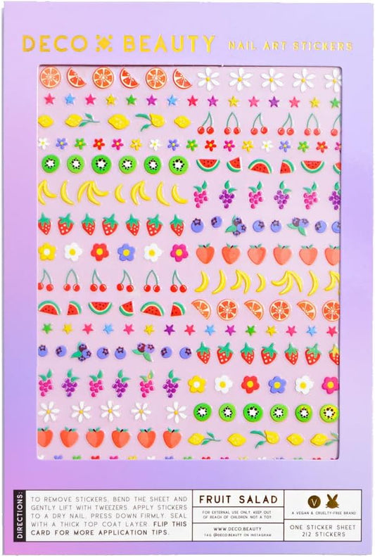 Fruit Salad Nail Stickers - Trendy, Long-Lasting Nail Art Decals – Easy DIY Application for Salon-Quality Manicures