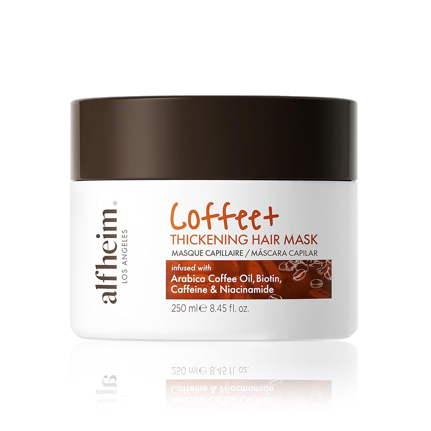 Alfheim Coffee+ Thickening Hair Mask | Biotin & Caffeine for Fine & Thinning Hair | Deep Conditioning & Strengthening Treatment | Moisturizes, Repairs & Adds Volume | Sulfate-Free & Color-Safe 8.45 oz