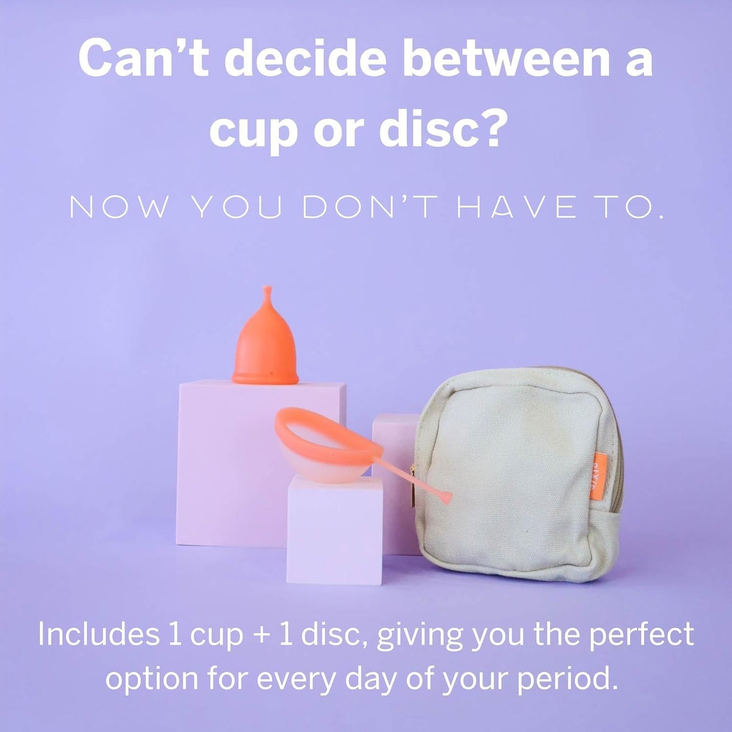 Pixie Menstrual Cup & Disc Duo - Ranked 1 for Most Comfortable Reusable Period Cup & Disc - Buy One We Give One - Includes Ebook Guide, Flushable Wipes, Lube, Sanitizer & Storage Bag