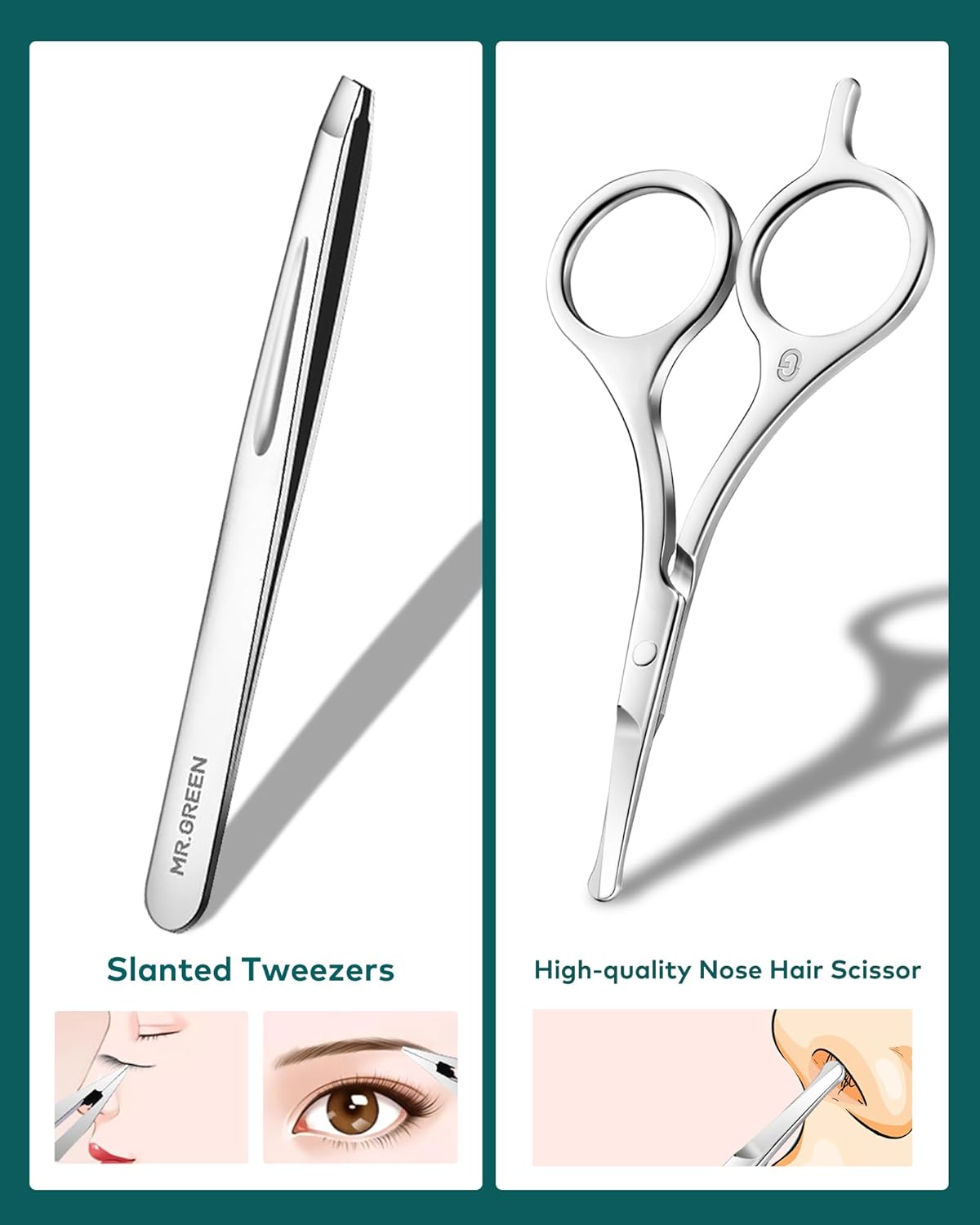 MR.GREEN Manicure Kit 10 in 1, German Stainless Nail Clippers Set, Professional Personal Nail Care Kit Manicure Pedicure Set, Portable Travel Nail Kit with Exquisite Leather Case for Men & Women