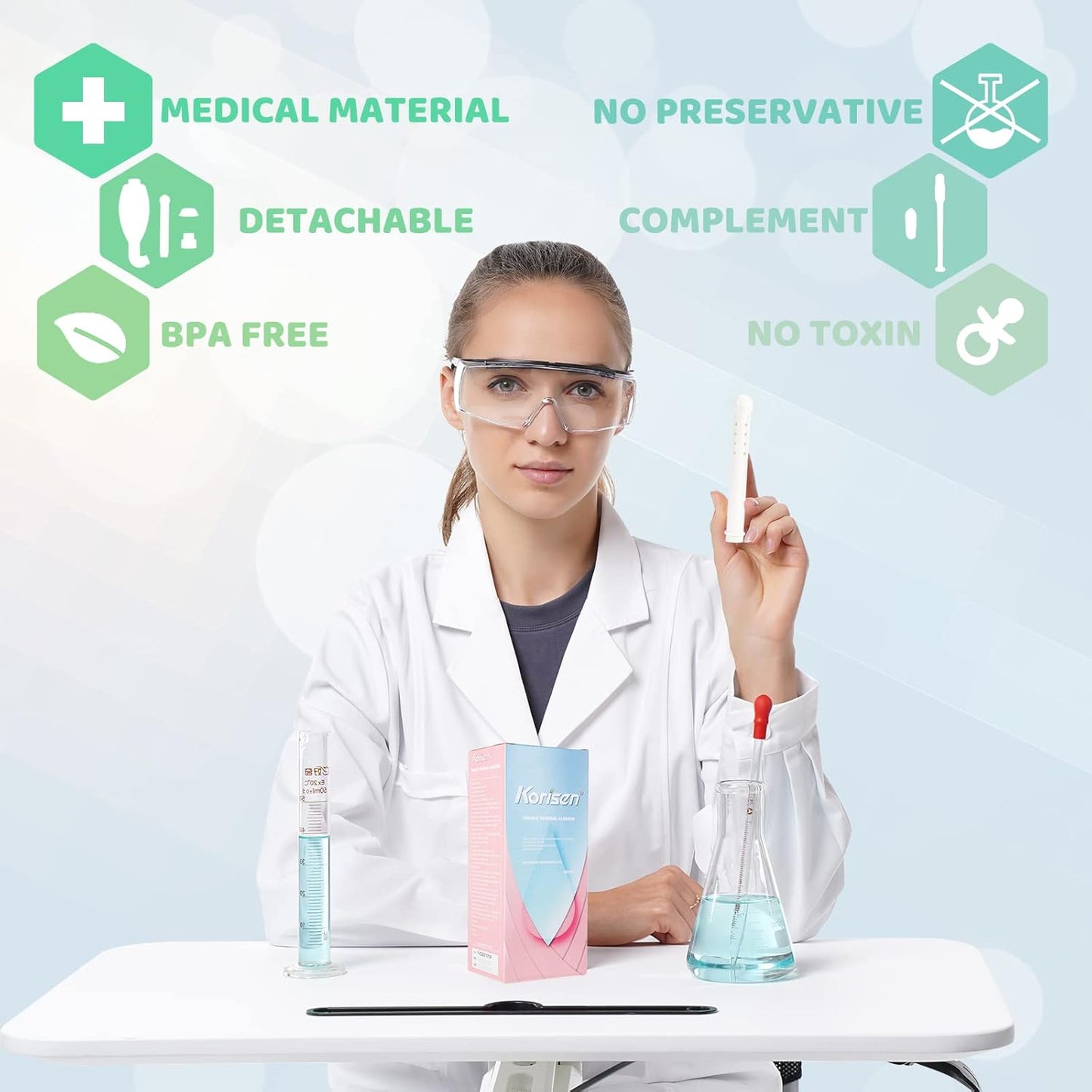 Multi-Functional Douche Bottle for Women,Reusable,Upside Down Peri Bottle for Postpartum Care,Travel Size Vaginal Douche,Cleansing for Mom After Birth